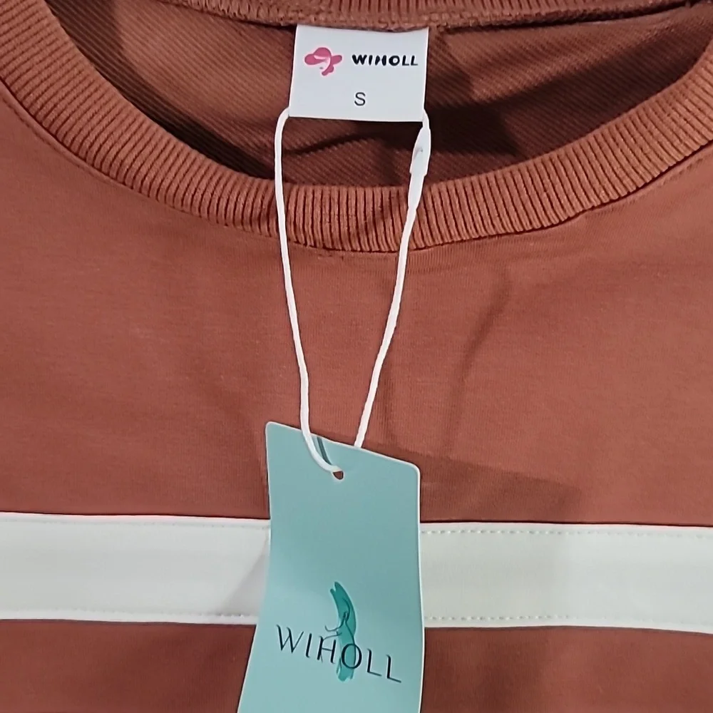 Striped Rust Sweatshirt - Picture 5 of 9